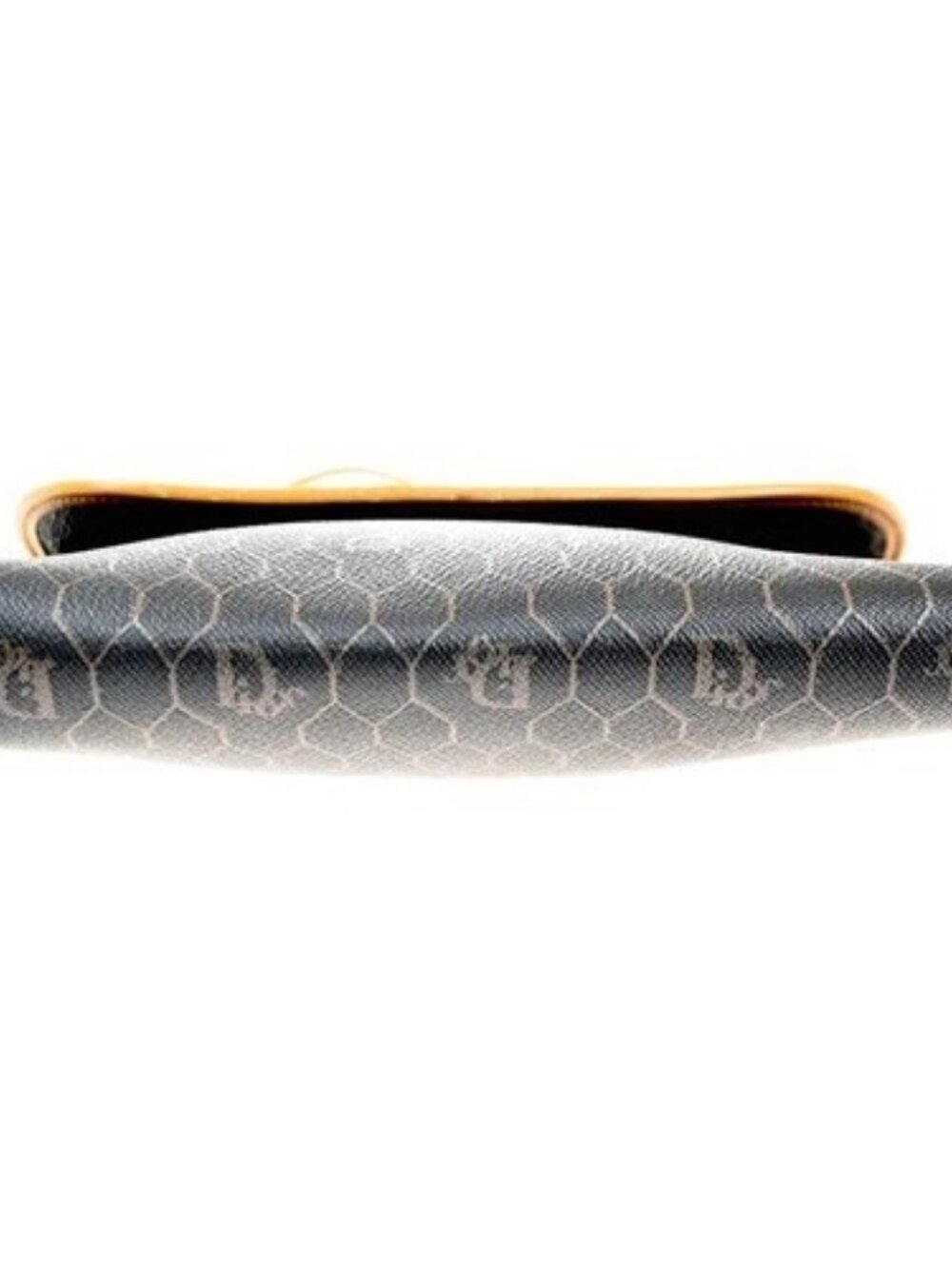 CHRISTIAN DIOR Logo Honeycomb Mini Shoulder Bag PVC Leather BLack GHW 61CA697 - Picture 6 of 15